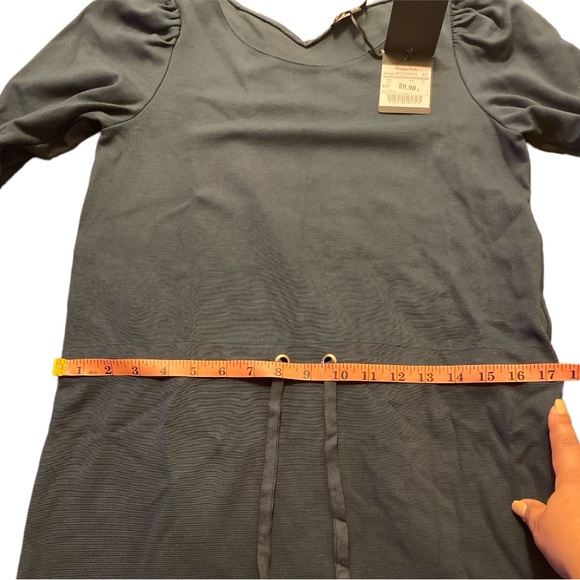 Massimo Dutti Dress, Navy w/drawstring, quarter inch sleeves,  XS, NWT, $50 - Picture 6 of 8